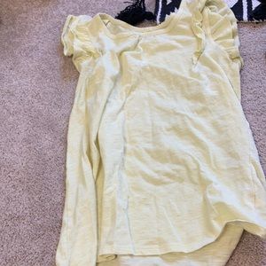Circo yellow shirt with ruffled sleeves